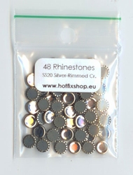 Silver-Rimmed Crystal Rhinestones SS20 (4.6 to 4.8mm)