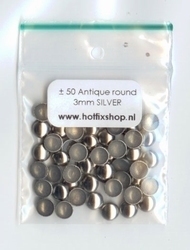 Stoere Metale studs - Rond - 5mm - Silver