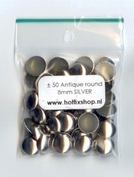 Stoere Metale studs - Rond - 8mm - Silver