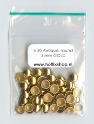 Stoere Metale studs - Rond - 5mm - Gold