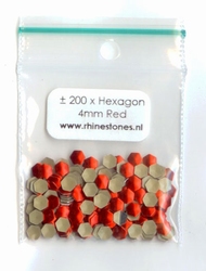 Red Hexagon 4mm