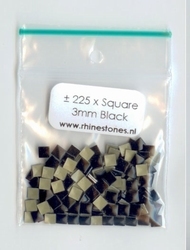 Nailheads Square Black 3x3mm