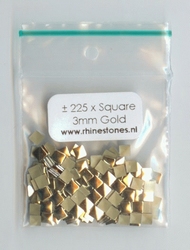 Gold Nailheads Square 3x3mm