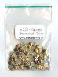 Matte Gold Nailheads Square 3x3mm