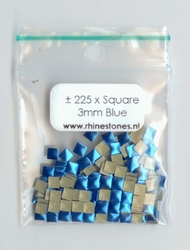 Blue Nailheads Square 3x3mm