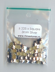 Silver Nailheads Square 3x3mm