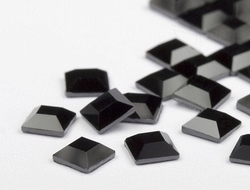 Jet Rhinestones Square 4x4mm