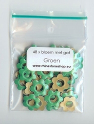 Groen bloemetje met gat