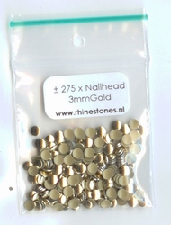 Gold Nailheads Round 3mm