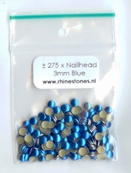 Blue Nailheads 3mm