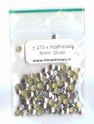 Silver Nailheads Round 3mm