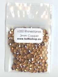 Copper Rhinestuds 3mm - 8 facetten