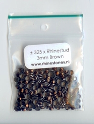 Brown Rhinestuds 3mm - 8 facetten