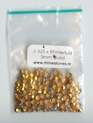 Real Gold Rhinestuds 3mm - 8 facetten