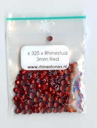 Red Rhinestuds 3mm - 8 facetten