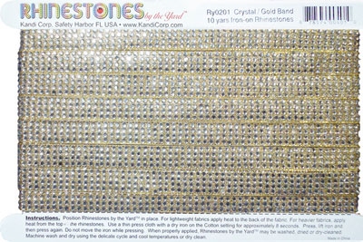 Crystal Rhinestones op goud band