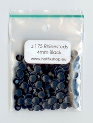 Black Rhinestuds 4mm - 8 facetten