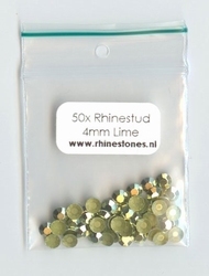 Lime Green Rhinestuds 4mm - 8 facetten