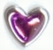 Silver Rimmed Epoxy Nailhead Heart 6mm Hologram Purple