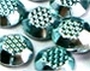 Aquamarine Rhinestuds Lasercut / Check 4mm - 8 facetten