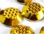 Real Gold Rhinestuds Lasercut / Check 4mm - 8 facetten