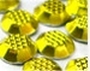 Yellow Rhinestuds Lasercut / Check 4mm - 8 facetten