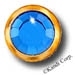 Gold-Rimmed Sapphire Swarovski® SS34 - (7.1 to 7.3mm)