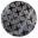 Cross Print Nailheads - Silver/Black 4mm