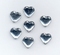 Hotfix rhinestones Heart 6x6mm