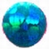 Turquoise Hologram nailhead 4mm