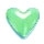 Light Green nailhead heart6x7mm