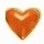 Orange nailhead heart 6x7mm
