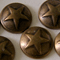 Stoere Metale studs - Round Star Bronze 6mm