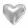 Silver nailhead heart6x7mm