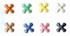 Mix van 8 pearl-kleuren kruisjes