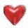 Red nailhead heart 6x7mm