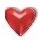 Red nailhead heart 6x7mm