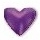 Purple nailhead heart6x7mm