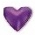 Purple nailhead heart 6x7mm