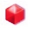 Red Hexagon 4mm