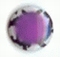 Zebra Rimmed Epoxy Nailhead Round 6mm Purple