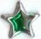 Silver Rimmed Epoxy Nailhead Star 8mm Hologram Green