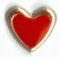 Gold Rimmed Epoxy Nailhead Heart 6mm Red