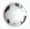 Zebra Rimmed Epoxy Nailhead Round 6mm White