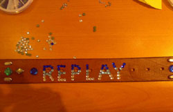 frontriem met swarovski steentjes